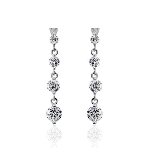 Boucles D'oreilles Pendantes Odyssee Argent Blanc Oxyde De Zirconium - Pendantes Femme | Marc Orian