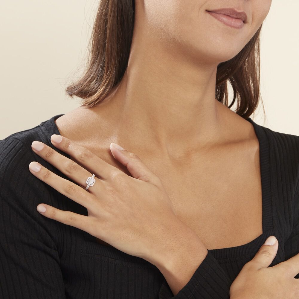 Bague Or Blanc Zuzana Diamants - Bagues pierres précieuses Femme | Marc Orian