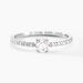 Bague Solitaire Servana Or Blanc Oxyde De Zirconium - Solitaires Femme | Marc Orian