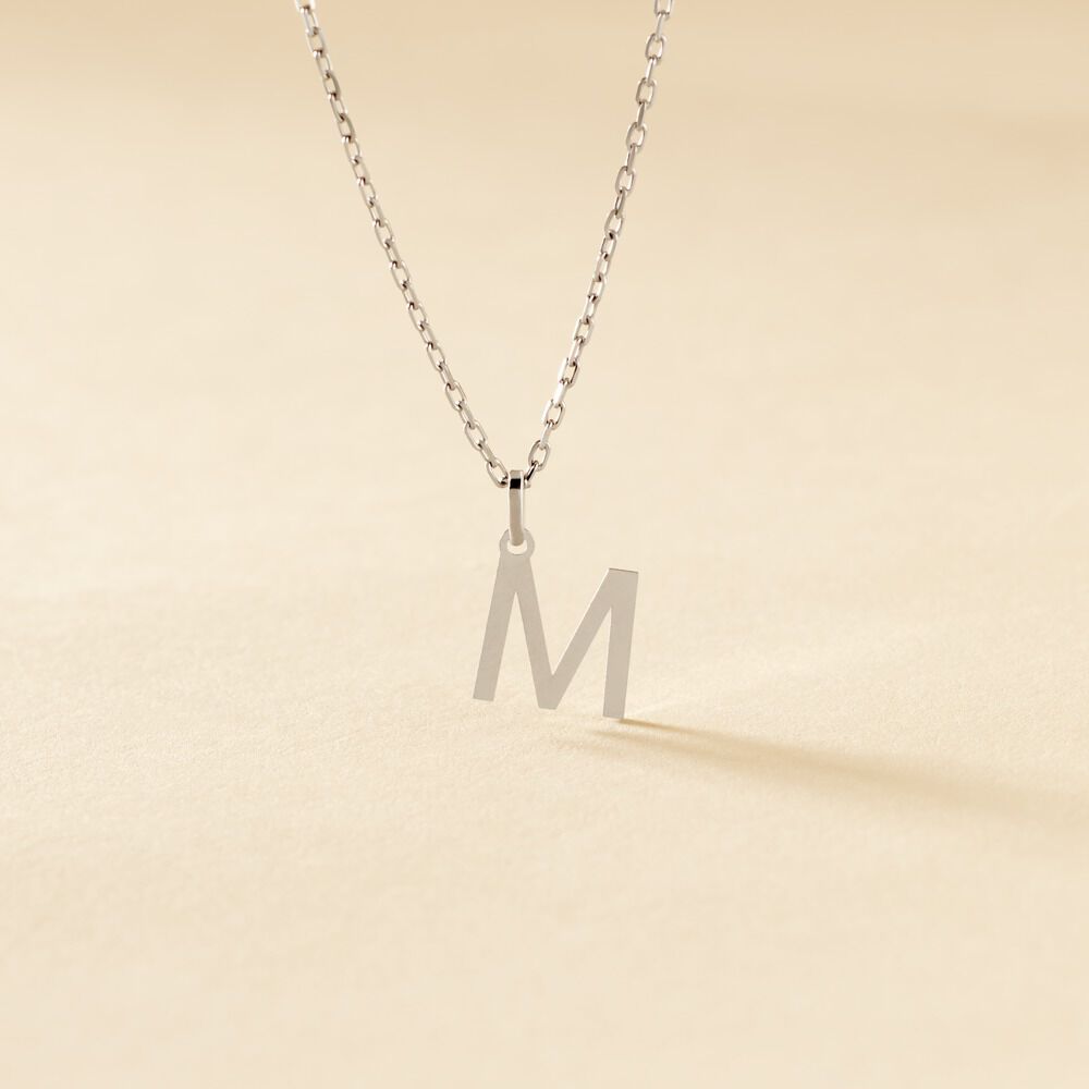 Pendentif Ionia Lettre Or Blanc - Pendentifs Famille | Marc Orian