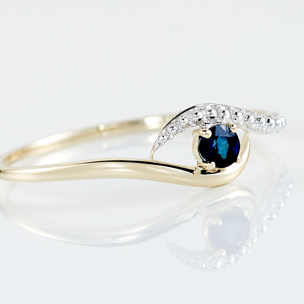 Bague Or Jaune Karmele Saphir - Solitaires Femme | Marc Orian