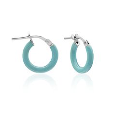 Créoles Argent Blanc Sadia - Boucles d'oreilles Créoles Femme | Marc Orian