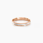 Alliance Caroline Sablee Ruban Plat Or Bicolore - Alliances duo Unisex | Marc Orian