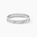 Alliance Matheo Ruban Plat Or Blanc - Alliances personnalis&eacute;es Unisex | Marc Orian