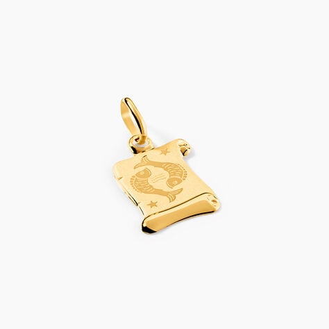 Pendentif Lamie Zodiaque Parchemin Or Jaune - Bijoux personnalis&eacute;s Famille | Marc Orian