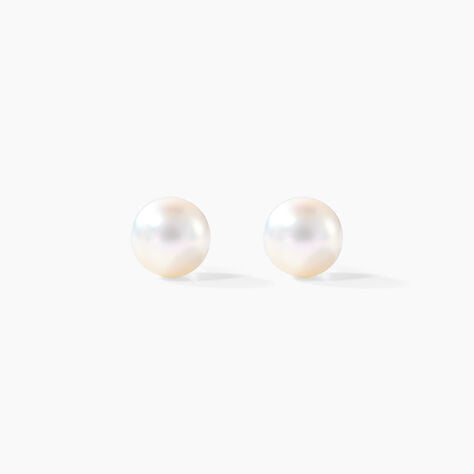 Boucles D'oreilles Puces Ursulina Or Jaune Perle De Culture - Boucles d'oreilles mariage Femme | Marc Orian