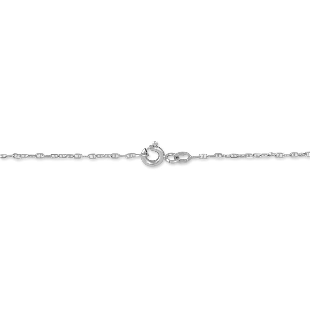Bracelet Identit&eacute; Esta Maille For&ccedil;at Or Blanc - Gourmettes Enfant | Marc Orian