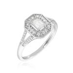 Bague Transmission Or Blanc Diamant - Solitaires Femme | Marc Orian
