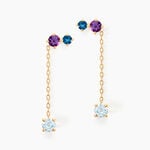 Boucles D'oreilles Pendantes Amaranta Or Jaune Topaze Am&eacute;thyste - Pendantes Femme | Marc Orian