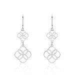 Boucles D'oreilles Pendantes Letizia Argent Blanc - Pendantes Femme | Marc Orian