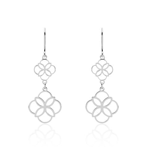 Boucles D'oreilles Pendantes Letizia Argent Blanc - Pendantes Femme | Marc Orian