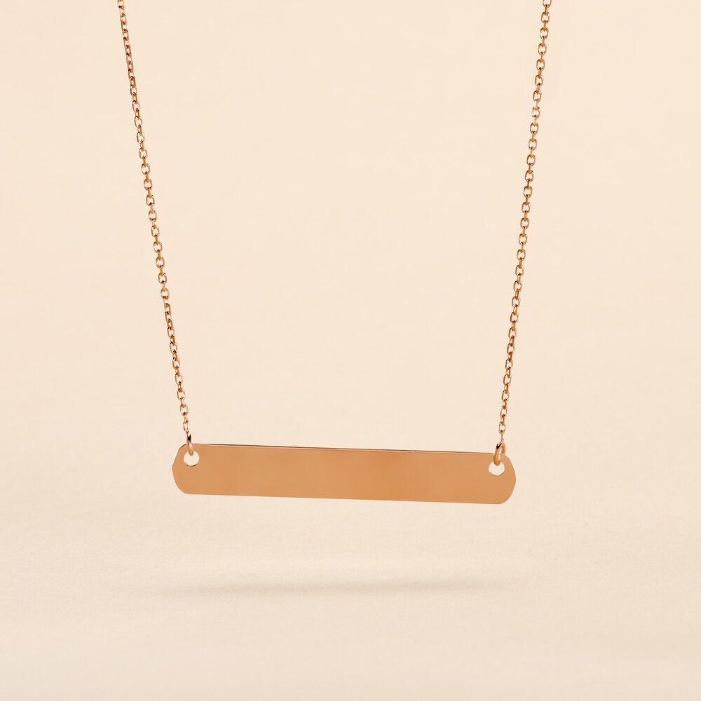 Collier Beavis Or Rose - Bijoux personnalis&eacute;s Femme | Marc Orian