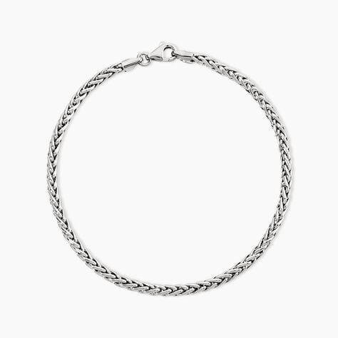 Bracelet Jany Maille Palmier Or Blanc - Bracelets mailles Femme | Marc Orian