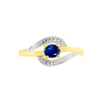 Bague Or Jaune Connor Saphir Diamants - Solitaires Femme | Marc Orian