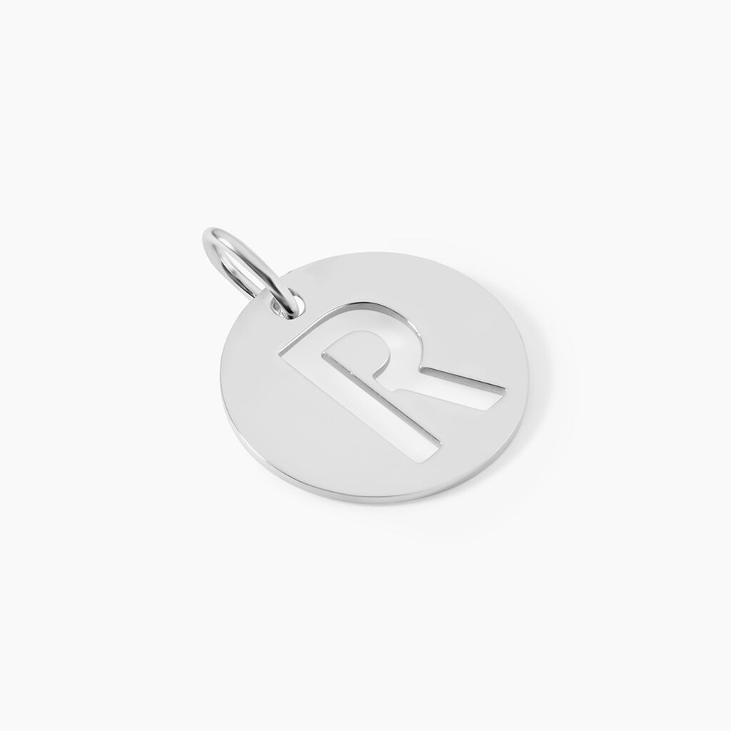 Pendentif Elio R Argent Blanc - Bijoux fantaisie Famille | Marc Orian