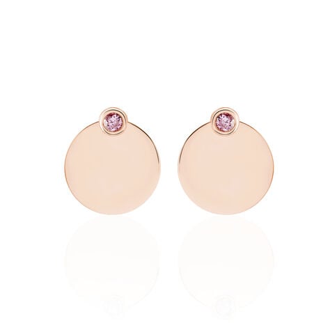 Bijoux D'oreilles Aleksandra Argent Rose Oxyde De Zirconium - Piercings d'oreilles Femme | Marc Orian