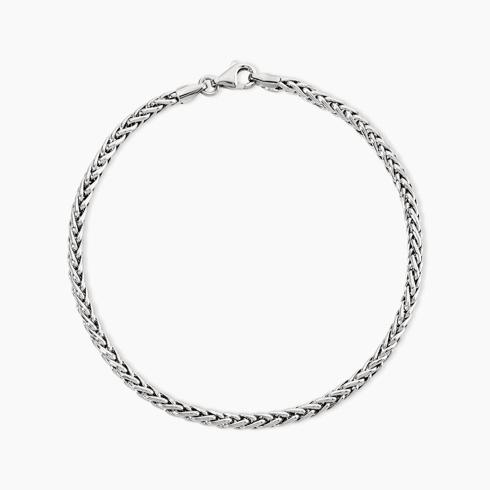 Bracelet Jany Maille Palmier Or Blanc - Bracelets mailles Femme | Marc Orian