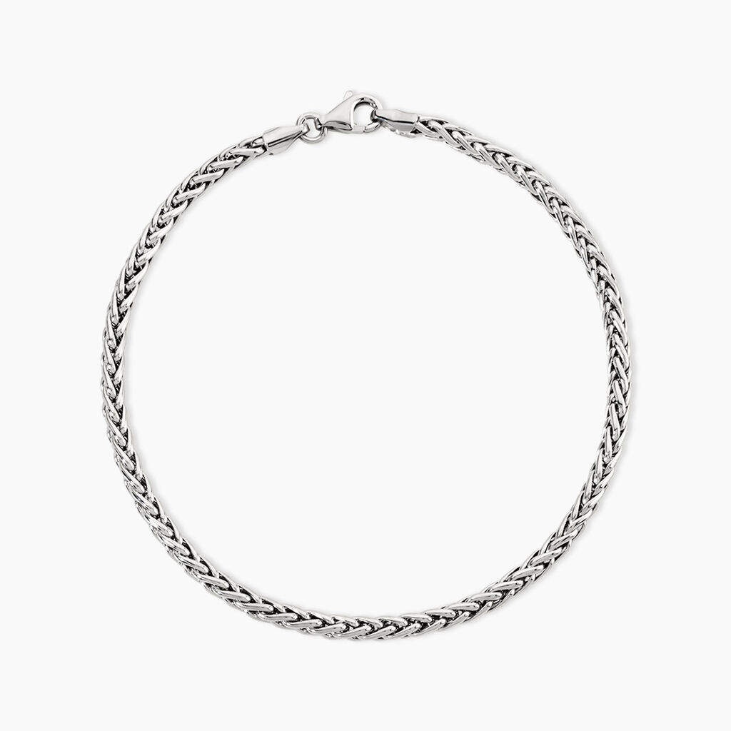 Bracelet Jany Maille Palmier Or Blanc - Bracelets mailles Femme | Marc Orian