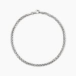 Bracelet Jany Maille Palmier Or Blanc - Bracelets mailles Femme | Marc Orian