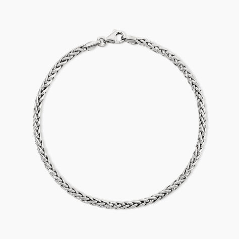 Bracelet Jany Maille Palmier Or Blanc - Bracelets mailles Femme | Marc Orian