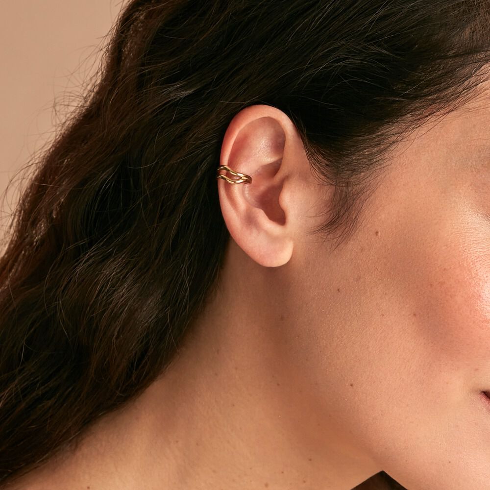 Bague D'oreille Unitaire Lauri Acier Doré - Piercings d'oreilles Femme | Marc Orian