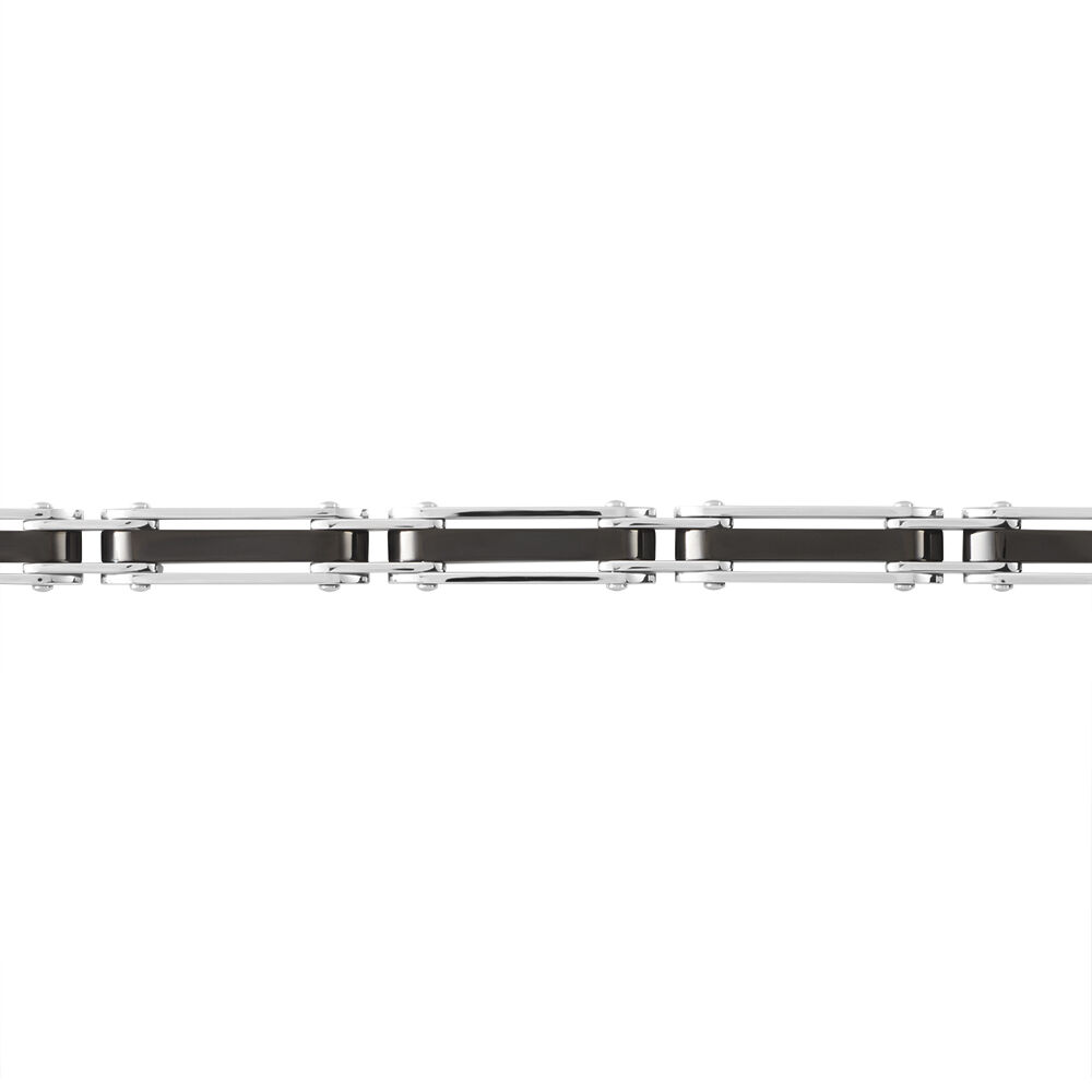 Bracelet Jourdan Homme El Castillo Acier Bicolore Noir Et Blanc - Bracelets Homme | Marc Orian
