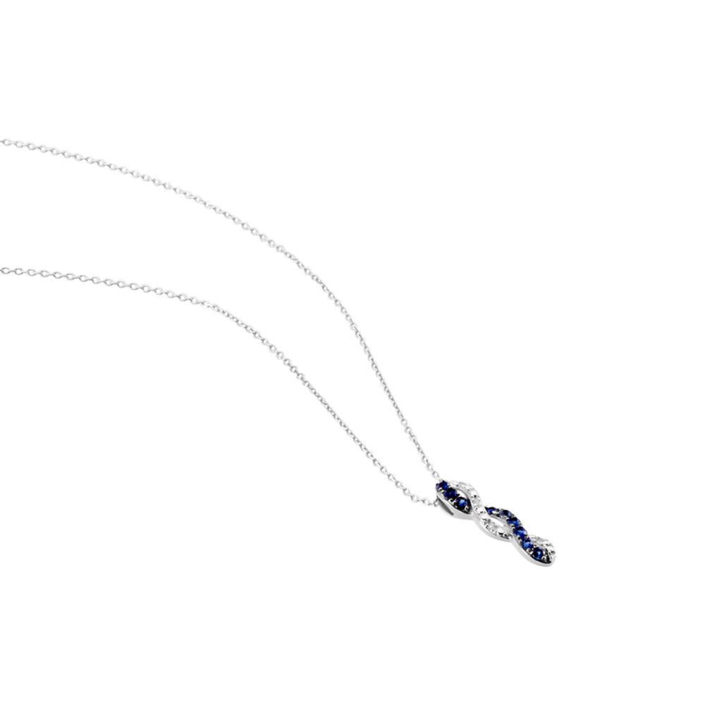 Collier Ligera Or Blanc Saphir Et Diamant - Colliers avec pierres Femme | Marc Orian