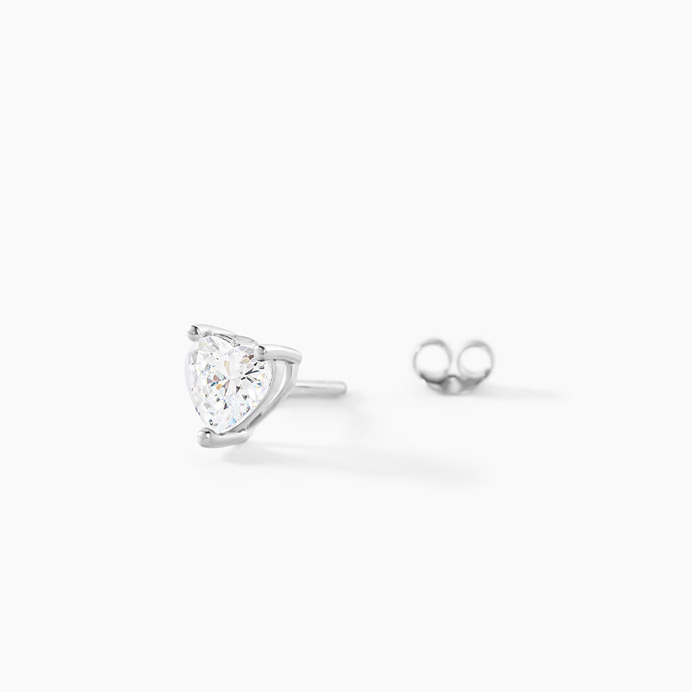Boucles D'oreilles Puces Breana Argent Blanc Oxyde De Zirconium - Puces Femme | Marc Orian