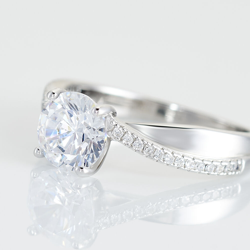 Bague Solitaire Maellyne Argent Blanc Oxyde De Zirconium - Solitaires Femme | Marc Orian