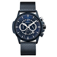 cadran bleu fond bleu bracelet acier bleu