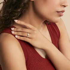 Bague Evita Or Blanc Oxyde De Zirconium - Bagues Solitaire Femme | Marc Orian