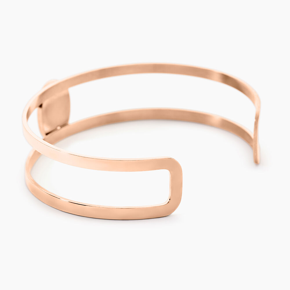 Bracelet Jonc Eline Acier Rose Pierre De Synthese - Bracelets joncs Femme | Marc Orian