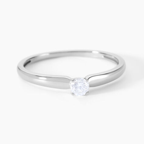 Bague Solitaire Flora Or Blanc Diamant - Solitaires Femme | Marc Orian