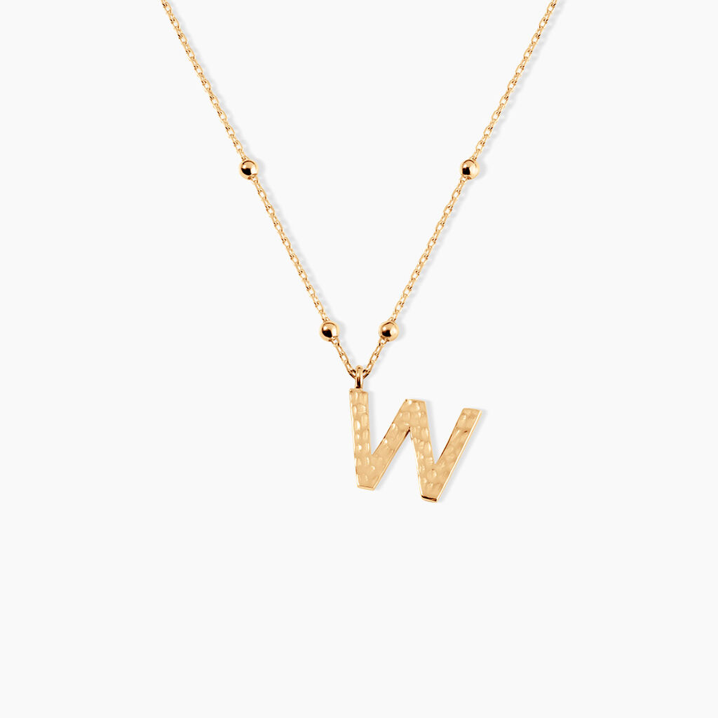 Collier Plaqu&eacute; Or Jaune Lettra - Colliers ete Femme | Marc Orian