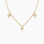 Collier Fatos Plaqu&eacute; Or Jaune Oxyde De Zirconium - Colliers avec pierres Femme | Marc Orian