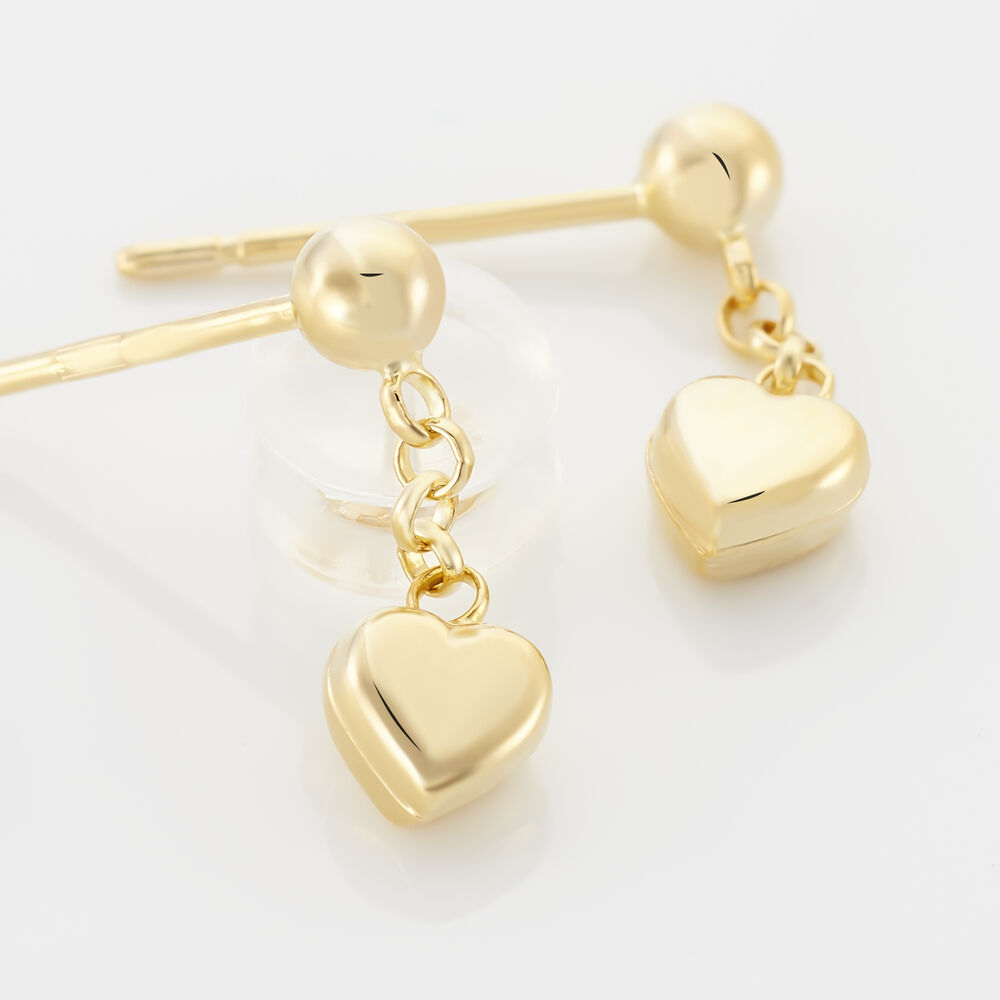 Boucles D'oreilles Pendantes Anne-maudae Pendantes Coeurs Or Jaune - Pendantes Femme | Marc Orian
