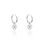 Creoles Elvyn Argent Blanc - Boucles d'oreilles pampille Femme | Marc Orian