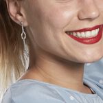 Boucles D'oreilles Pendantes Mariana Argent Blanc - Pendantes Femme | Marc Orian