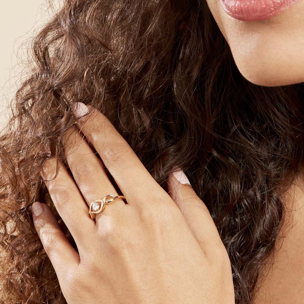 Bague Solitaire Jaume Plaqué Or Oxyde De Zirconium - Bagues Solitaire Femme | Marc Orian