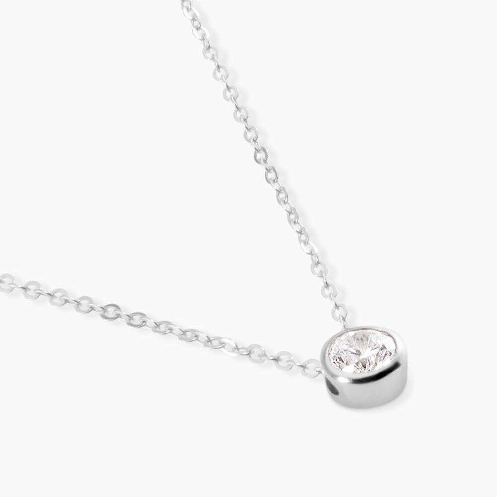 Collier Germinie Argent Blanc Oxyde De Zirconium - Colliers solitaires Femme | Marc Orian