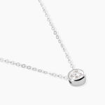 Collier Germinie Argent Blanc Oxyde De Zirconium - Colliers solitaires Femme | Marc Orian