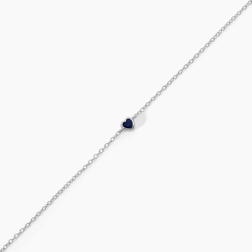 Bracelet Mini Heart Argent Blanc Pierre De Synthese - Bracelets fantaisie Femme | Marc Orian