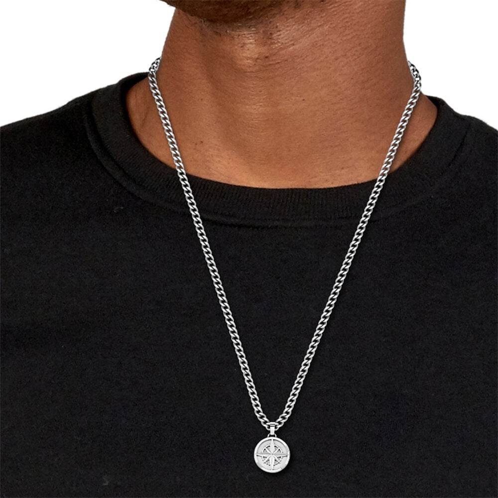 Collier Boss North Acier Blanc - Colliers Homme | Marc Orian