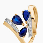 Bague Dahlia Or Jaune Saphir Diamant - Bagues vintage Femme | Marc Orian