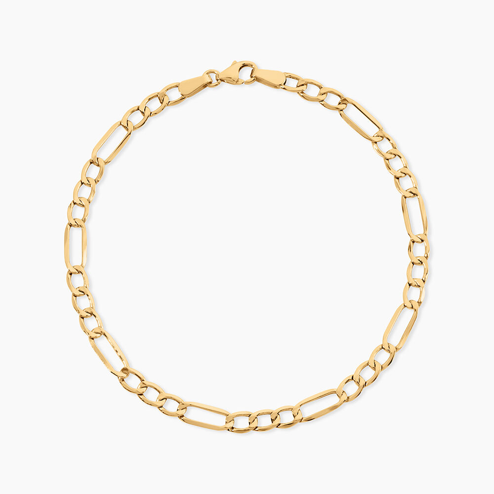 Bracelet Or Jaune Maille Altern&eacute;e 1/3 - Bracelets mailles Femme | Marc Orian