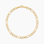 Bracelet Or Jaune Maille Altern&eacute;e 1/3 - Bracelets mailles Femme | Marc Orian