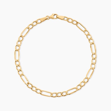 Bracelet Or Jaune Maille Altern&eacute;e 1/3 - Bracelets mailles Femme | Marc Orian