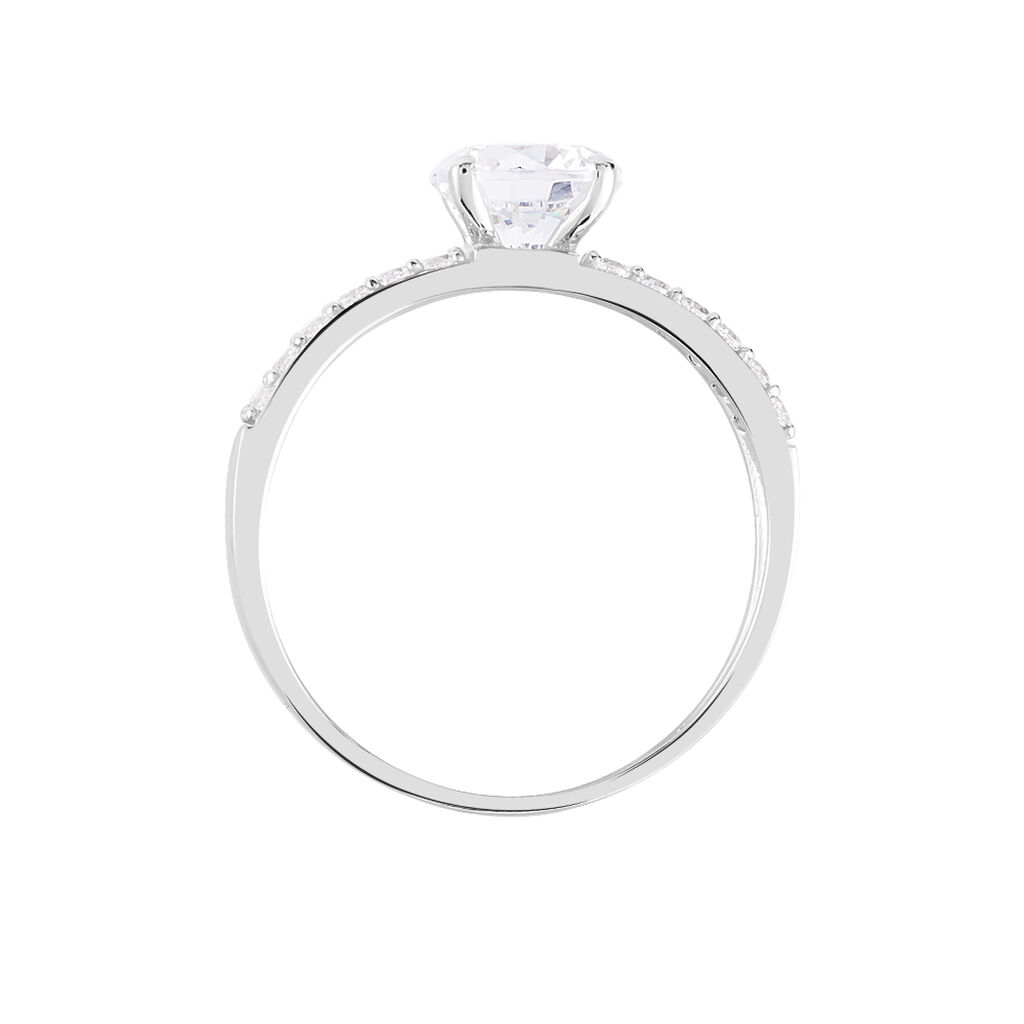 Bague Solitaire Cesarine Or Blanc Oxyde De Zirconium - Bagues Solitaire Femme | Marc Orian