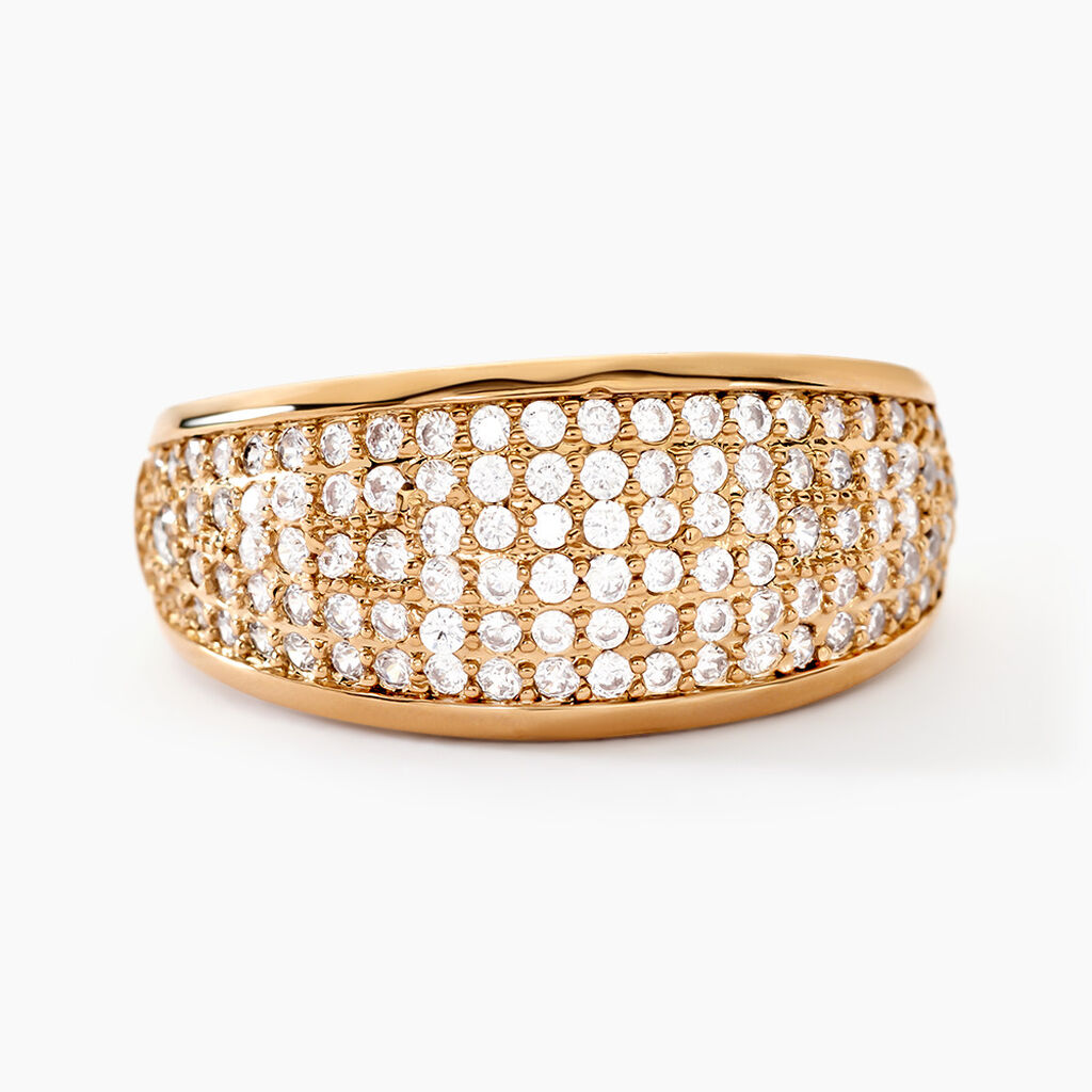 Bague Edenne Plaqu&eacute; Or Jaune Oxyde De Zirconium - Bagues avec pierre Femme | Marc Orian