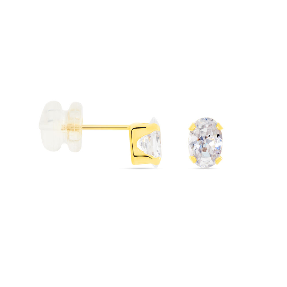 Boucles D'oreilles Puces Elea Or Jaune Oxyde - Puces Femme | Marc Orian